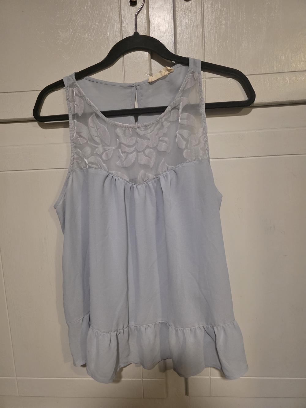 Hollister Pale Blue Babydoll Top Sz L